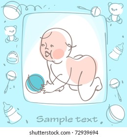 Congratulations on the birth of a boy 2. vector