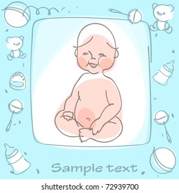 Congratulations on the birth of a boy. vector