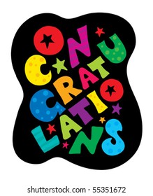 Congratulations on a black background