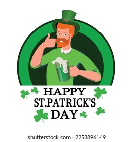 
Congratulations on the day of St. Patrick, the patron saint of Ireland. Vector.