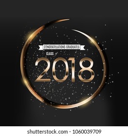 Congratulations on Graduation 2018 Class Background Vector Illustration EPS10