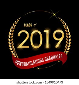 Congratulations on Graduation 2019 Class Background Vector Illustration EPS10