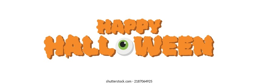Congratulations on the holiday of the dead, happy Halloween - Vector illustration