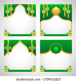 Congratulations on the Month of Ramadan,   set of ramadhan pamflet template