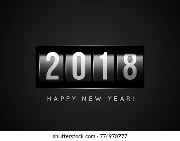 Congratulations on the New Year 2018 against the counter