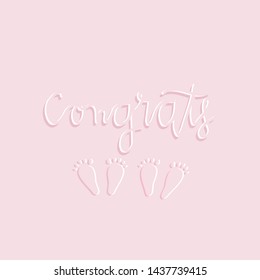 Congratulations on twins, baby girls