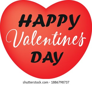 
congratulations on Valentine's Day with a beautiful red heart