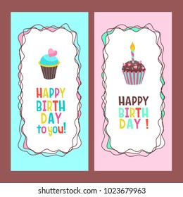 Congratulations On Your Birthday Beautiful Cute Stock Vector (royalty 