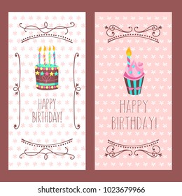 Congratulations On Your Birthday Beautiful Cute Stock Vector (Royalty ...