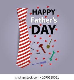 Congratulations on your father's day. Vector illustration.