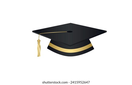 Congratulations on your graduation from school. Class of 2024. Graduation cap, confetti and balloons. Congratulatory banner. Academy of Education School of Learning	