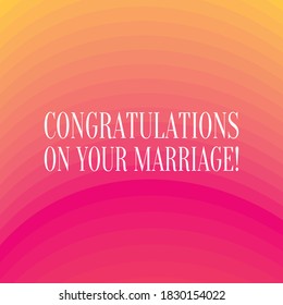 congratulations on your marriage !Life quote with modern background vector illustration