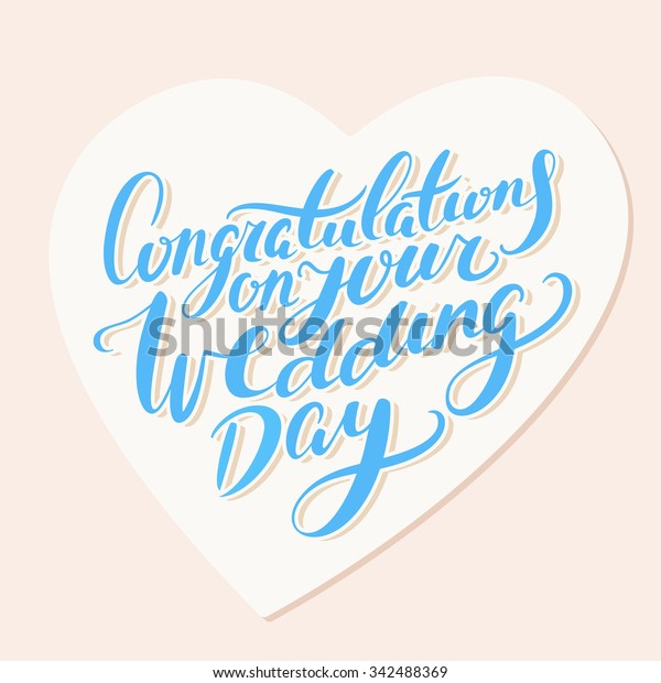 Download Congratulations On Your Wedding Day Greeting Stock Vector ...