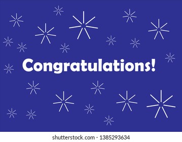 Congratulations to others for the work they are trying to do. Vector image of congratulations.