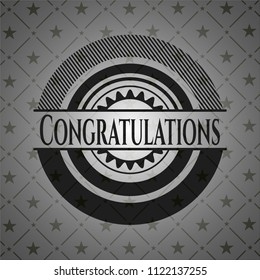 Congratulations realistic dark emblem