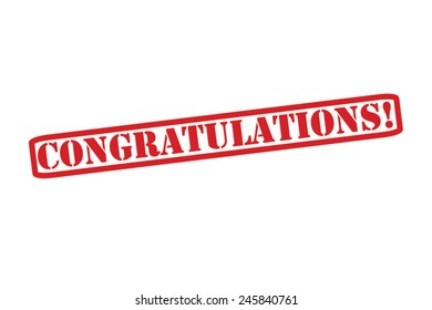 Congratulations Red Rubber Stamp Vector Over Stock Vector (Royalty Free ...