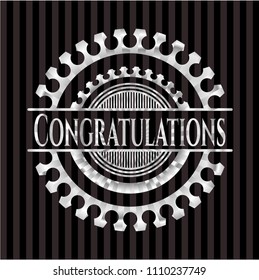 Congratulations silver badge or emblem