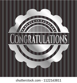Congratulations silver shiny badge