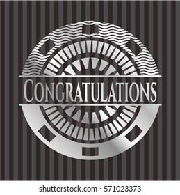Congratulations silvery emblem