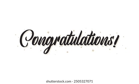 Congratulations Simple Elegant Text Style. Wish Congratulations to your Friends and Family Members.