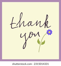 Congratulations with a simple "thank you" design, both for printing and for the design of social networks