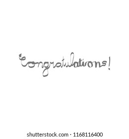 Congratulations - Star - Lettering, Handwritten, Vector Illustration for greeting, 5k