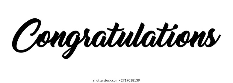congratulations text calligraphy. congratulation text design for wishing card design. vector illustration. .EPS 10 .