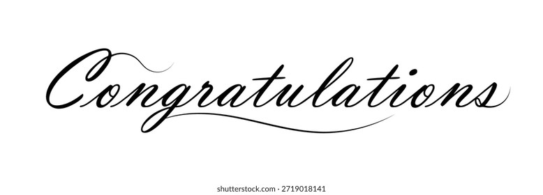 congratulations text calligraphy. congratulation text design for wishing card design. vector illustration. .EPS 10 .