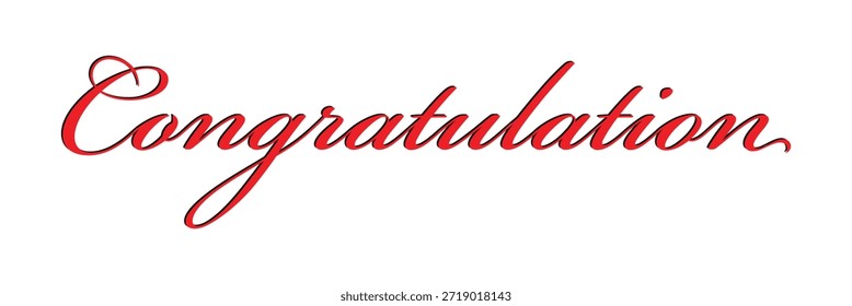 congratulations text calligraphy. congratulation text design for wishing card design. vector illustration. .EPS 10 .