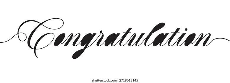 congratulations text calligraphy. congratulation text design for wishing card design. vector illustration. .EPS 10 .