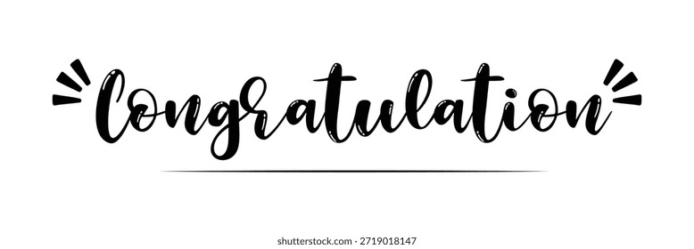 congratulations text calligraphy. congratulation text design for wishing card design. vector illustration. .EPS 10 .