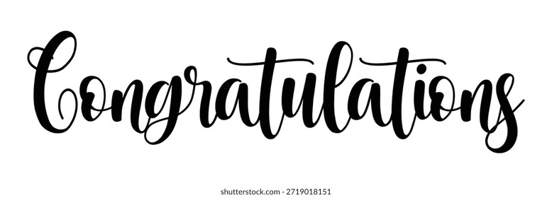 congratulations text calligraphy. congratulation text design for wishing card design. vector illustration. .EPS 10 .