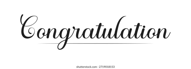 congratulations text calligraphy. congratulation text design for wishing card design. vector illustration. .EPS 10 .