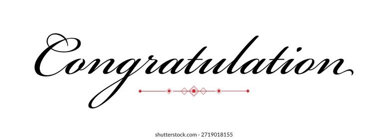congratulations text calligraphy. congratulation text design for wishing card design. vector illustration. .EPS 10 .