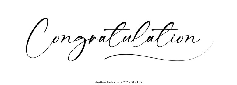 congratulations text calligraphy. congratulation text design for wishing card design. vector illustration. .EPS 10 .