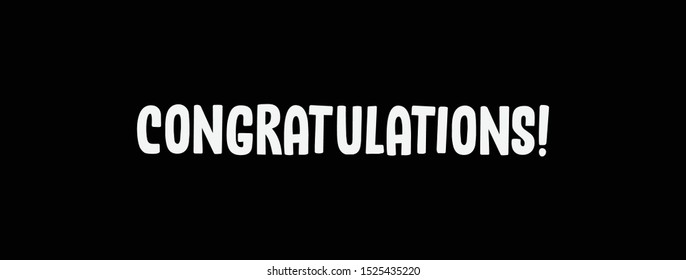 Congratulations text calligraphy. Handwritten modern brush lettering.