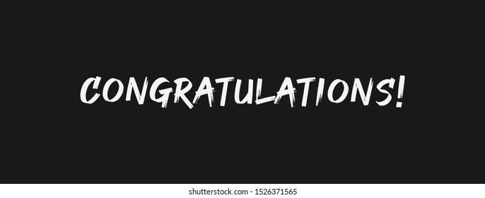 Congratulations text calligraphy. Handwritten modern brush lettering.