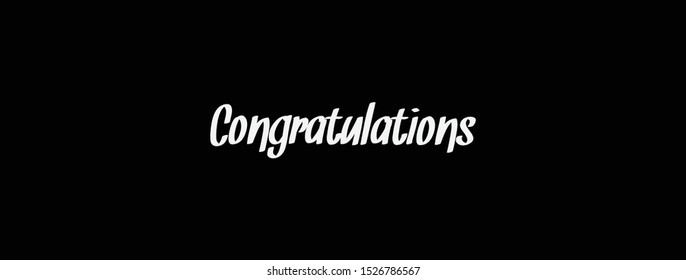 Congratulations text calligraphy. Handwritten modern brush lettering.