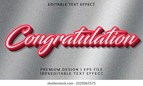 Congratulations text effect editable template