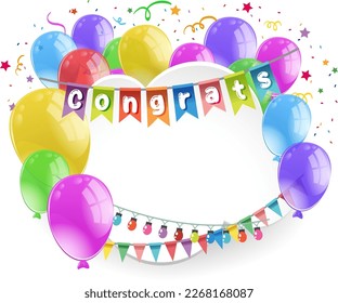 Congratulations text graphics for celebrating special occasions illustration