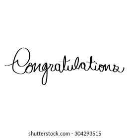 Congratulations Text Isolated On White Stock Vector (Royalty Free ...