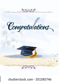 424 Graduation hat watercolor Images, Stock Photos & Vectors | Shutterstock