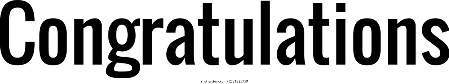 Congratulations text is used for wishing to someone and a banner. It is easy to edit according to their need. Use for multiple works.