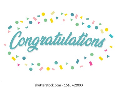 congratulations text wallpaper for celebration event vector illustration design