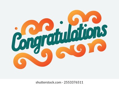 Congratulations typography design Vector illustration