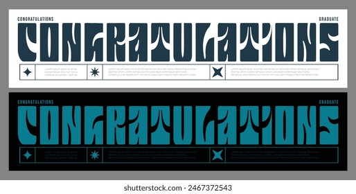 Congratulations - Typography, Lettering, Handwriting, vector for greetings