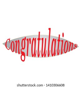 Congratulations - Typography, Lettering, Handwritten, vector for greeting - Vector
