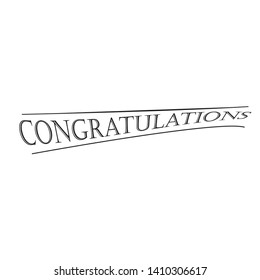 Congratulations - Typography, Lettering, Handwritten, vector for greeting - Vector