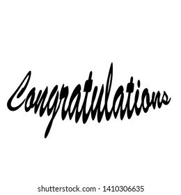 Congratulations - Typography, Lettering, Handwritten, vector for greeting - Vector