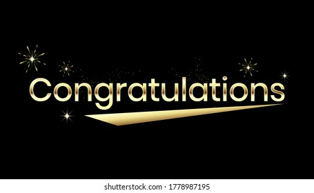 Congratulations Typography Lettering Handwritten Vector Greeting Stock